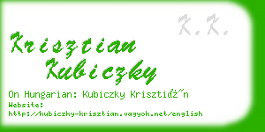 krisztian kubiczky business card